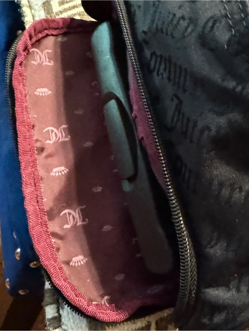 Juicy Couture Black Logo Jacquard Duffel